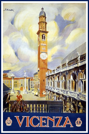 Vicenza vintage travel poster